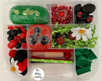 Ladybug Garden Playdough Sensory Kit for Kids, Busy Play Learning Gift for Kids