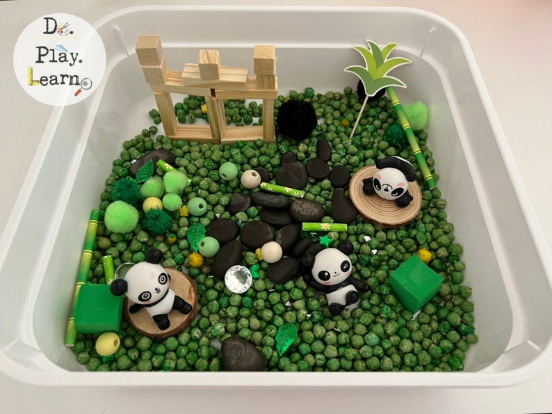 Playful Pandas Sensory Bin Kit for Kids, Busy Play Learning Gift for