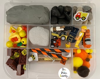 Construction Play Dough Sensory Kit for Kids, Busy Play Learning Gift for Kids