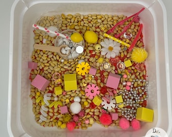 Pink Lemonade Sensory Bin Kit for Kids, Busy Play Learning Gift for Kids