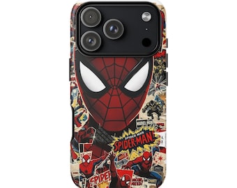 iPhone-hoesje Spider-Man stripboek | Dubbellaagse bescherming