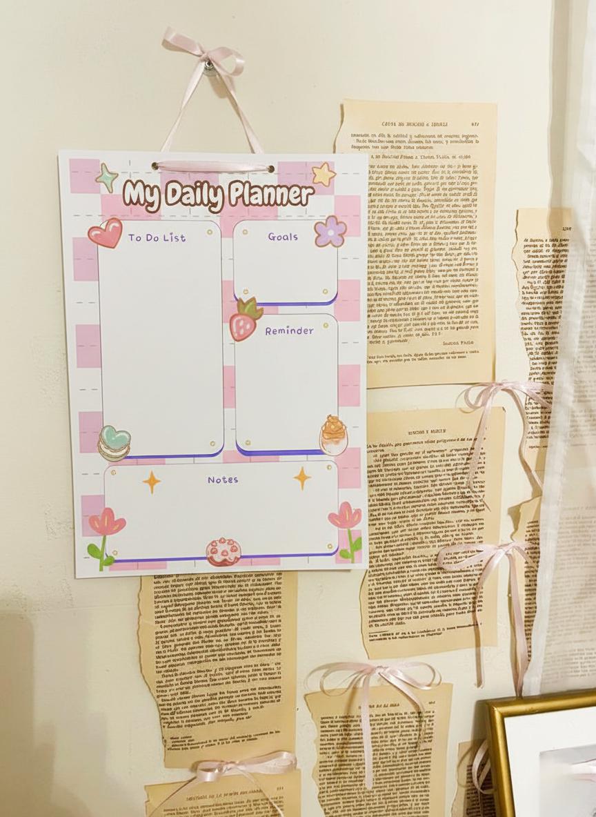 Pastel Daily Planner Printable | Goals, to Do List (PDF & PNG) - Etsy