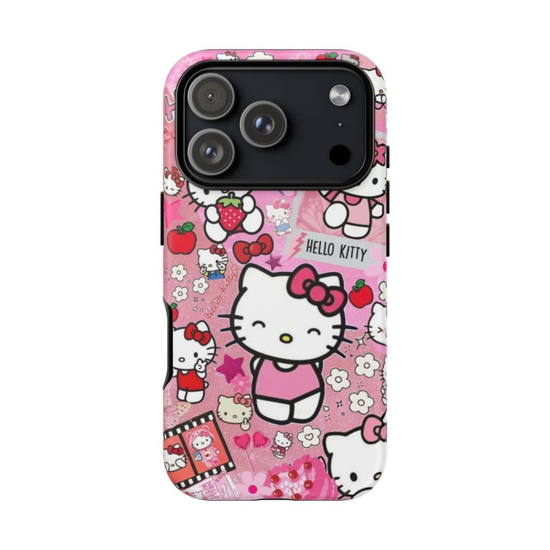 Hello Kitty-telefoonhoesje | roze iphonehoesje met kawaiikarakter | iPhone 17, iPhone 17 Pro, iPhone 17 Pro max, iPhone 17 Air afbeelding 2