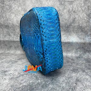 Python Snakeskin Mini Backpack Handmade Luxury Leather Bag Exotic Women Purse Gift image 4