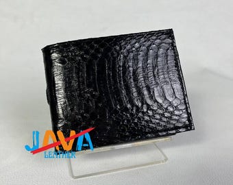 Authentic Cobra Snakeskin Wallet Men, Luxury Exotic Bifold, Large Capacity Gift