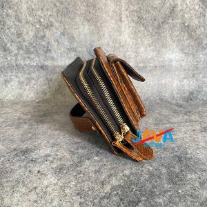 Genuine Python Snakeskin Women Wallet – Luxury Long Zipper Wallet with Lambskin Interior image 9