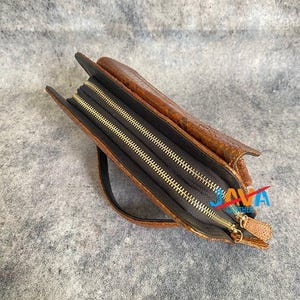 Genuine Python Snakeskin Women Wallet – Luxury Long Zipper Wallet with Lambskin Interior image 10