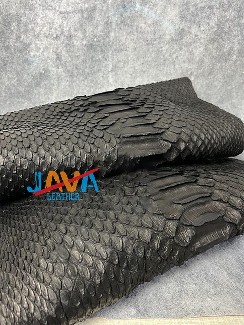 Authentic Python Leather Jacket Black Snakeskin Coat Handmade Luxury Mens Wear image 4