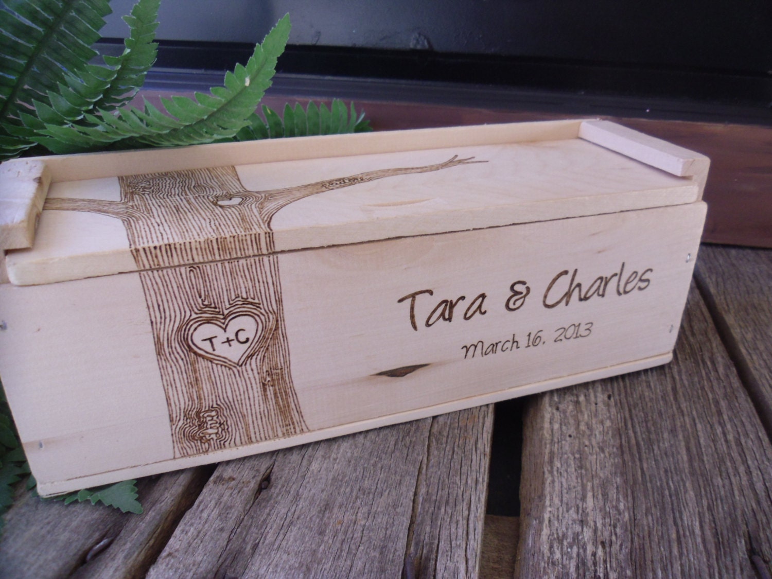 Wine Box Wedding Wine Box Gift for Bride and Groom Wedding Etsy