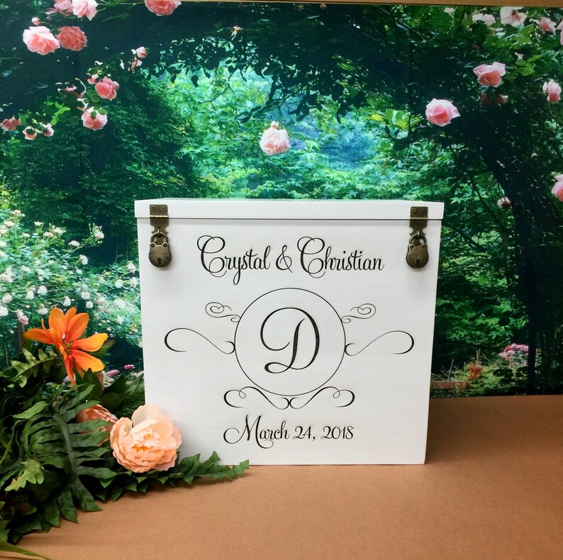 Wedding Card Box Card Box with Slot Card Box with Locks Etsy