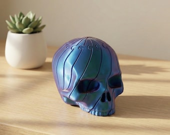 Skull Twist Fidget STL. Gothic Spiral Toy. 3MF Optical Illusion Desk Fidget