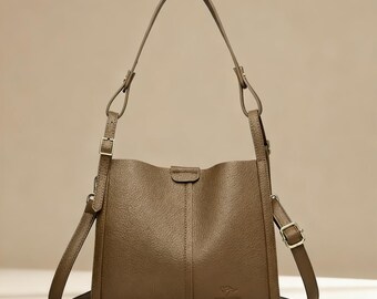 Women’s PU Leather Top-Handle Bag – Medium Shoulder & Crossbody Purse, 2025 Casual Tote Handbag