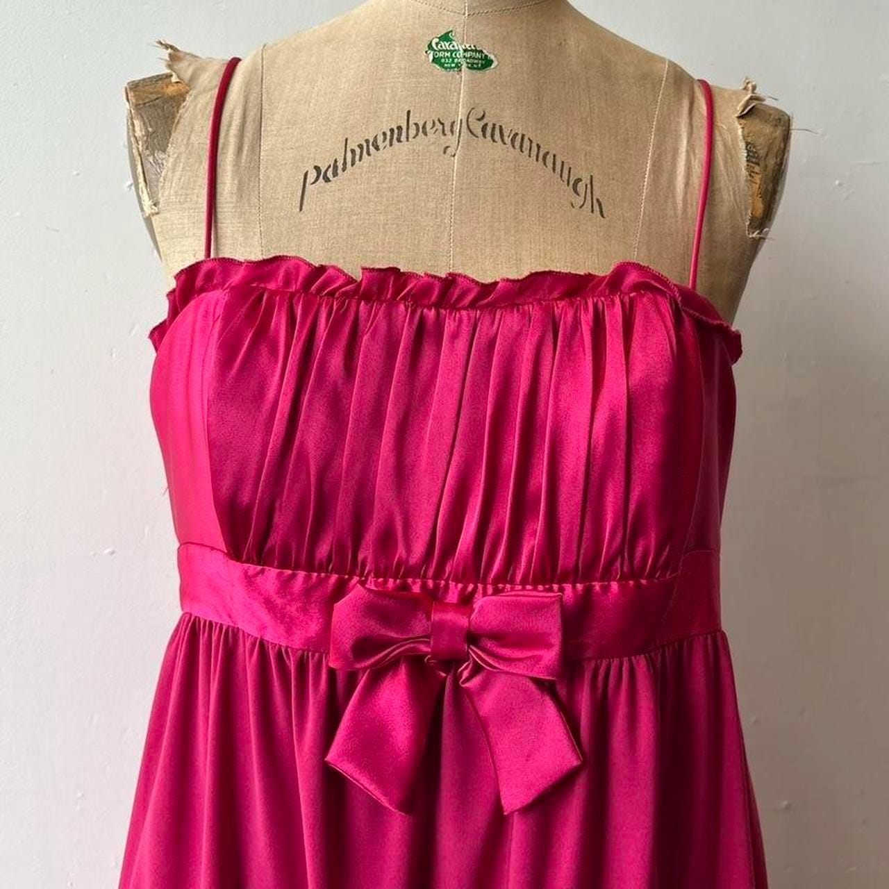 Hot Pink Jessica McClintock for Gunne Sax Mini Babydoll Dress
