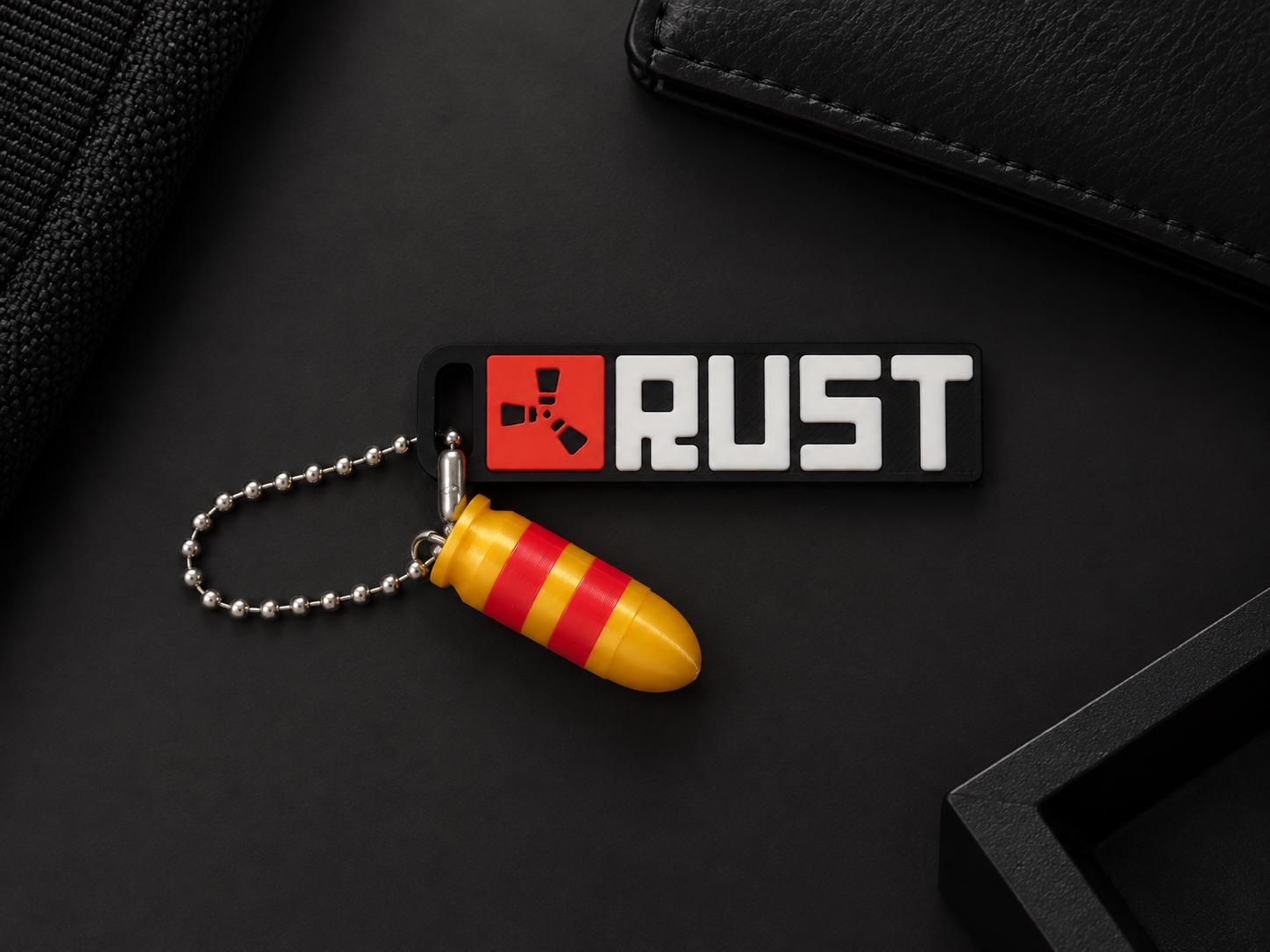 Rust Keychain - Etsy