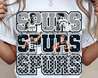 Spurs-basketbalteammascotte, png-bestand: Duncan en Wembanyama (digitale download)