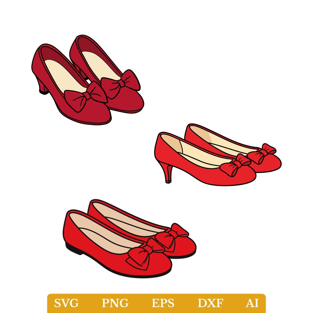 Wizard of Oz Ruby Red Slipper SVG Bundle, Magical Fairy Tale Files ...