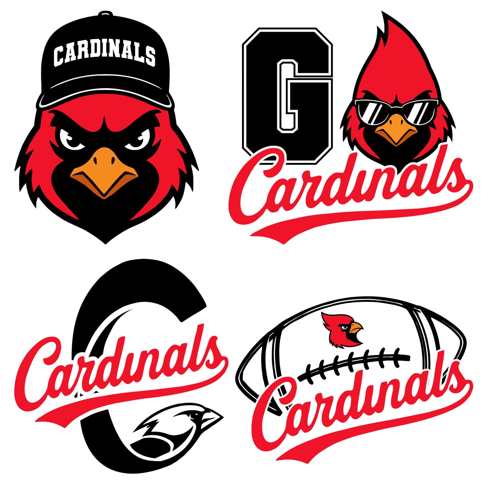 Cardinals SVG Bundle, Cardinals Png Logo, Football, Mascot, School Team ...