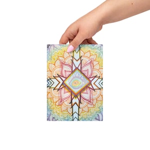 Sacred Mandala Hardcover Journal - Spiritual Notebook - Artistic Chakras - Meditation Diary - Energetic Protection Stationery