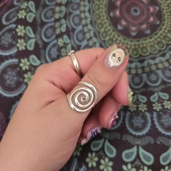 Sterling Silver Spiral Ring – Handmade Minimalist Swirl Jewelry for Women