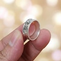 Handmade Sterling Silver Engraved Band Ring | Tribal Boho Design