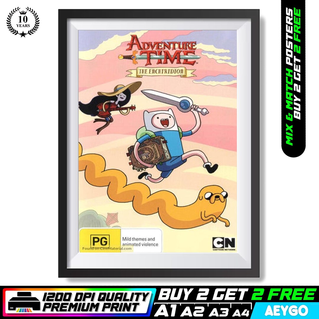 ADVENTURE TIME WITH Finn and Jake Series Movie Wall Art Size Picture ...