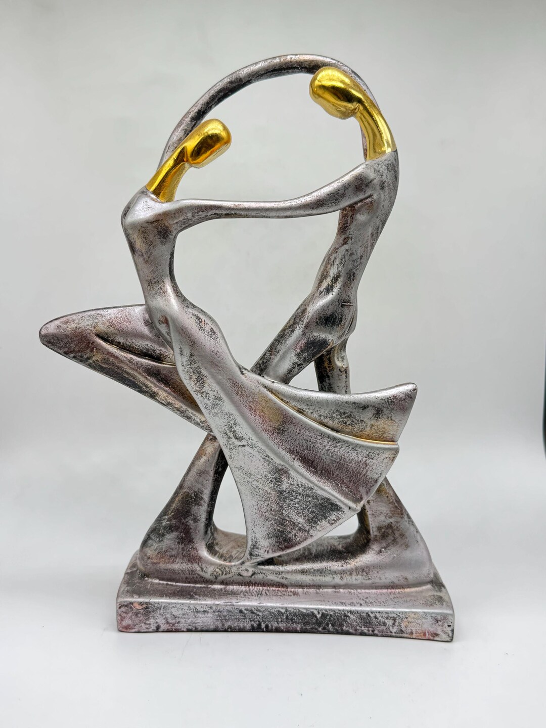 Couple Abstract Design Elegant Abstract Couple Statue, Modern Romance Art, Wedding Anniversary ...