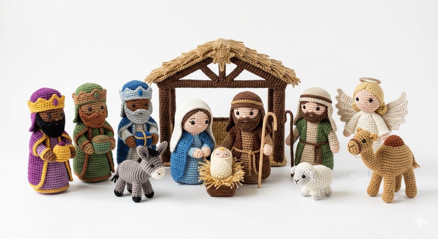 15 Fascinating Crochet Art Dolls and Figures 14 Crochet Nativity Set Pattern PDF | Modern Amigurumi Christmas Figures