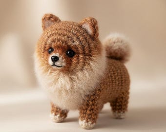 Fluffy Pomeranian Crochet Pattern | Amigurumi Dog Toy (PDF Pattern)