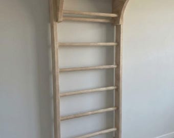Swedish Wall Ladder 225 cm — Wooden Home Gym Climbing Bars