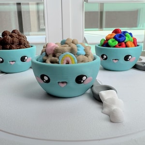 Cereal Bowl Fidget Clicker – 3D Printed Mini Food Toy