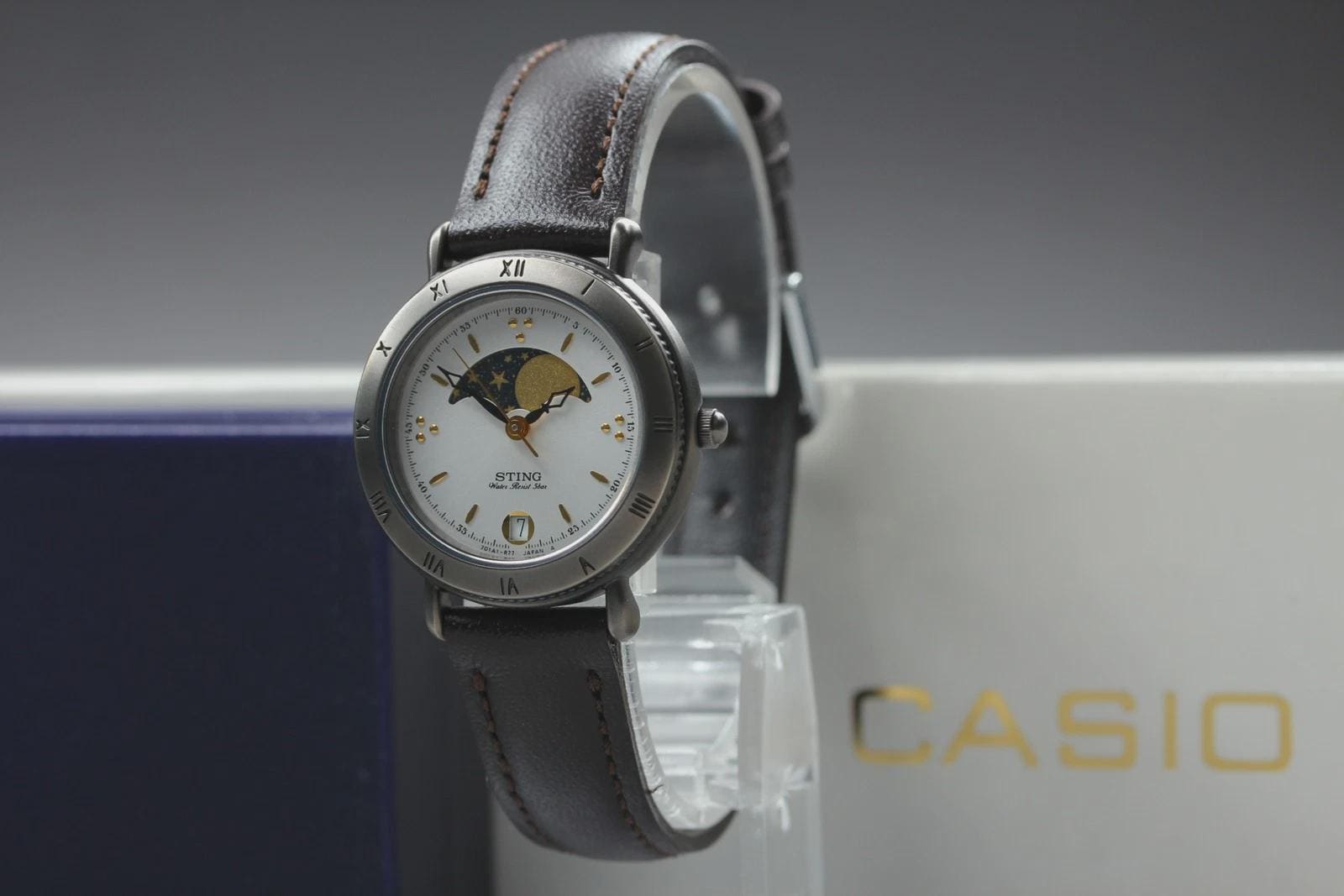 CASIO STING STN-173 ムーンフェイズ ラウンド ローマン Casio Sting Vintage - Etsy