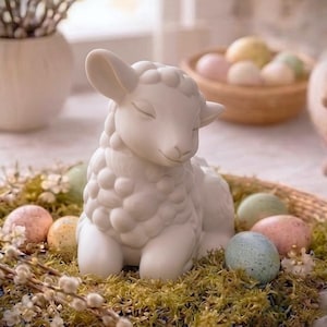 Cordero de Pascua STL / Decoración de oveja bebé de primavera imprimible en 3D 3MF (Descarga digital)