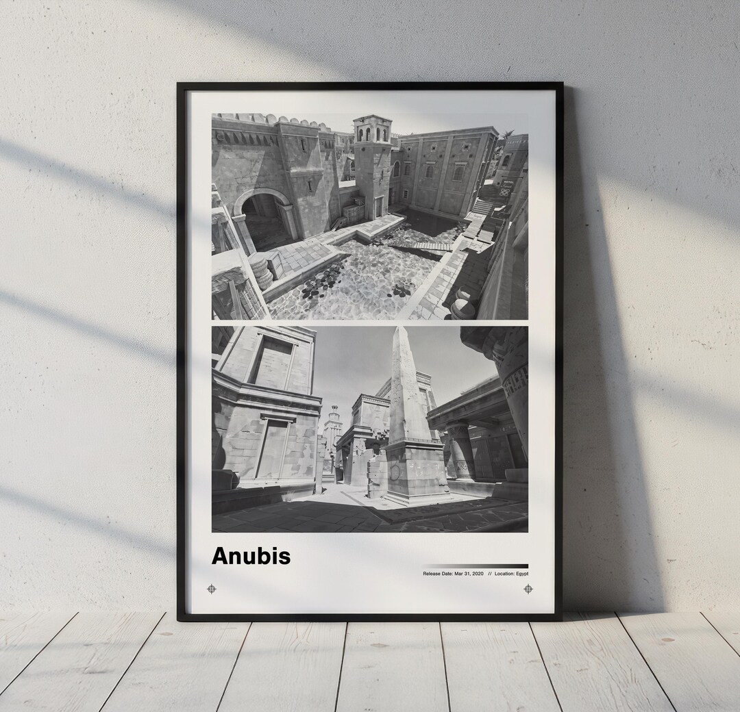 Anubis Map Counter-strike CSGO CS2 Gaming Minimalist Print / Minimal ...