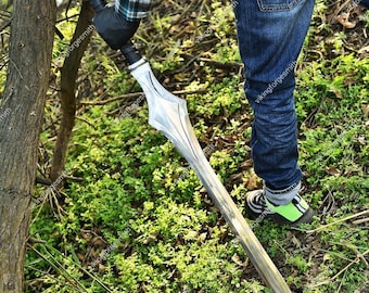 Espada de acero inoxidable hecha a mano con funda de cuero / Pieza de exhibición coleccionable