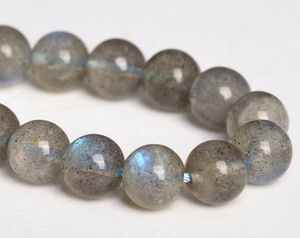 6MM Gray Labradorite Beads Madagascar A+ Genuine Natural Gemstone Half Strand Round Loose Beads 7.5" BULK LOT 1,3,5,10,50 (105166h-1455)