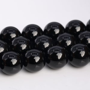 Black Onyx Beads Grade AAA Genuine Natural Gemstone Round Loose Beads 6MM 8MM 10MM Bulk Lot Options