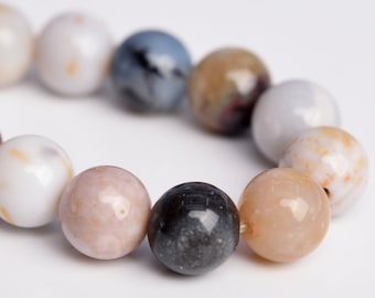 6MM Parral Dendrite Agate Beads Grade AAA Genuine Natural Gemstone Half Strand Round Loose Beads 7.5" BULK LOT 1,3,5,10,50 (104507h-1228)