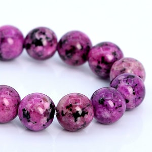 8MM Purple Jade Beads Grade AAA Natural Round Loose Beads 7&quot; Strand BULK LOT (106290h-1896)