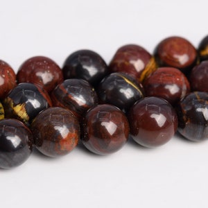 6MM Dark Red Tiger Iron Beads Grade AA Genuine Natural Gemstone Full Strand Round Loose Beads 15.5&quot; Bulk Lot Options (104499-1226)