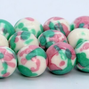 Green & Pink Rain Flower Jade Beads Round Loose Beads 4MM 6MM 8MM 10MM 12MM Bulk Lot Options