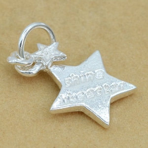 Ciondolo stella in argento sterling 14x11MM Argento massiccio (61464-2098)