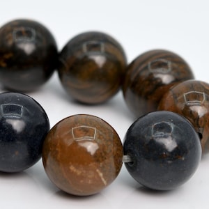 10MM Blue Tiger Iron Beads Grade AAA Genuine Natural Gemstone Half Strand Round Loose Beads 7.5&quot; BULK LOT 1,3,5,10,50 (105192h-1458)