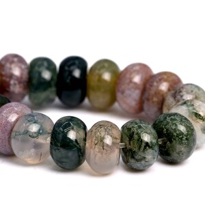 8x5mm Indian Agate Beads Grade A Natural Gemstone Rondelle Loose Beads ...