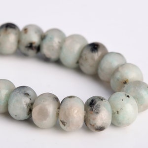 6x4MM Green Kiwi Jasper Beads A Genuine Natural Gemstone Half Strand Rondelle Loose Beads 7.5&quot; BULK LOT 1,3,5,10,50 (104642h-1263)