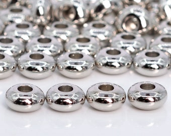 5x3MM Antique Silver Tone Spacer Beads Floral 30 Pcs Bulk Lot Options 62663-2292