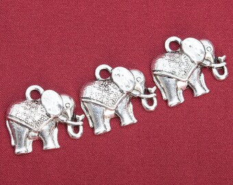 10x9MM Sterling Silver Elephant Charm Solid Silver Bulk Lot Options 61470-2098