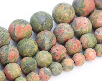 8mm Natural Unakite Gemstone Grade AAA Round Loose Beads 7.5 inch Half Strand 90181863-243