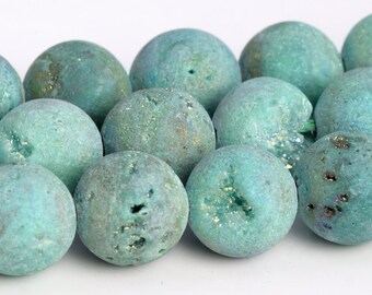 80002374-M10 4MM Matte Green Agate Gemstone Round Loose Beads 15 inch Full Strand