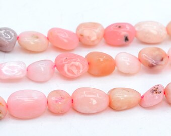 15.5 Natural Rose quartz Faceted Rice Nugget,High Quality Pink Color Quartz Gemstone Nugget Beads,Big Stone Nugget Beads