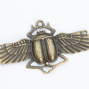 62x38MM Beetle Charm Antique Bronze Tone Zinc Alloy Metal Charm 10 Pcs Bulk Lot Options (64881-2526)
